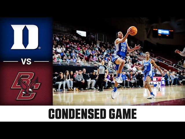 Duke vs. Boston College Condensed Game | 2024-25 ACC Women's Basketball