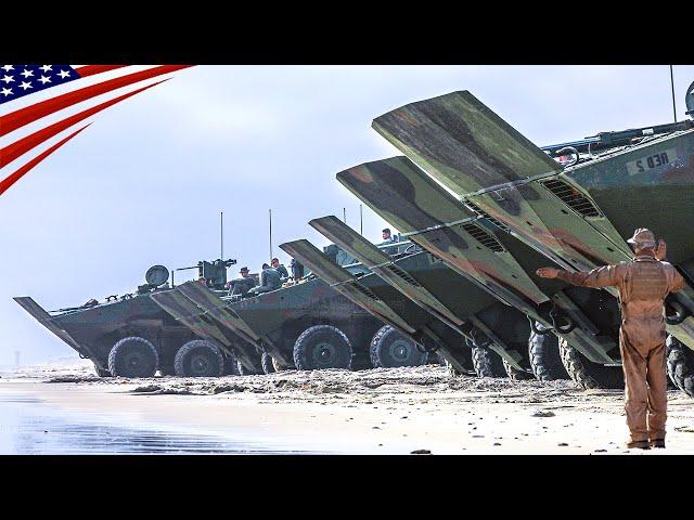 US Marines' New Amphibious Combat Vehicles Land in Japan and South Korea