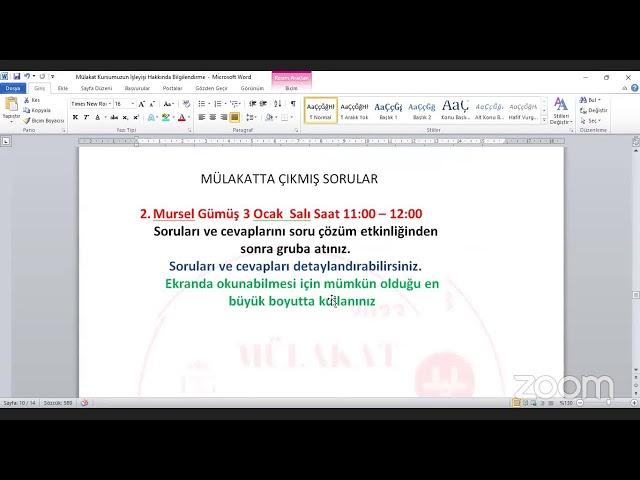 SERKAN SARIKAYA - UZMAN VAİZ  - MÜLAKAT KURSU İŞLEYİŞİ HAKKINDA BİLGİLENDİRME -"GEÇERKEN UĞRA"