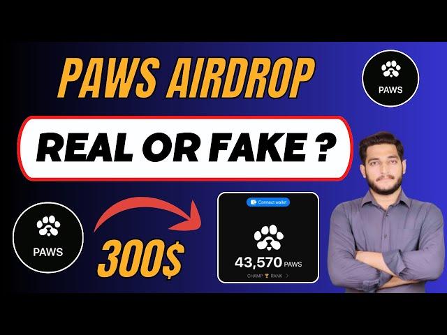 Paws Airdrop Real Or Fake ? || Paws Telegram Airdrop Full Details