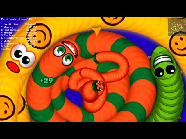 Worms Zone Magic  #114 - Tiny Worm Traps Big Worm - Xmood Roy