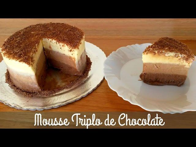 Mousse Triplo de Chocolate Maravilhoso | Por Rúbia Carolina