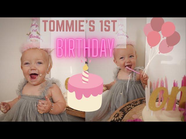 baby girl's first birthday party// tommies first birthday vlog!!