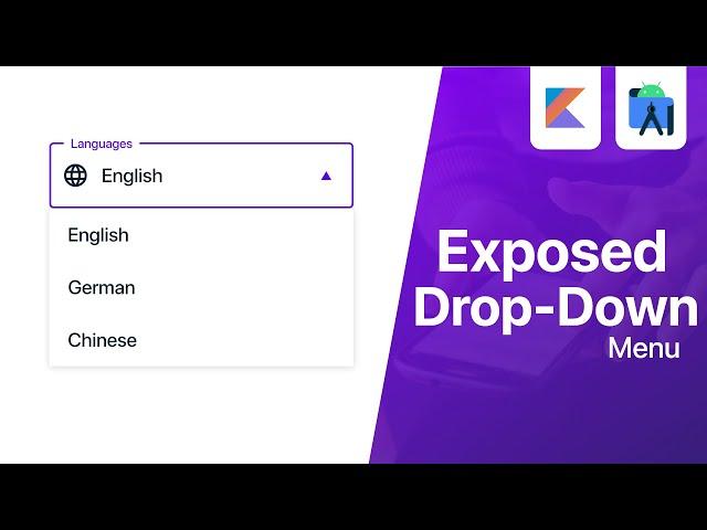 Exposed Drop-Down Menu - Forget about Spinner | Android Studio Tutorial