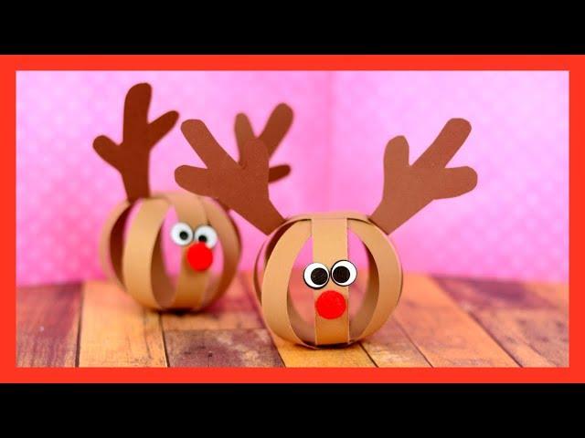 Paper Ball Reindeer Craft - fun Christmas craft for kids