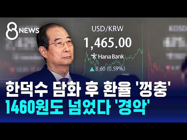 한덕수 담화 후 환율 '오름세'…1460원도 넘었다 '경악' / SBS 8뉴스