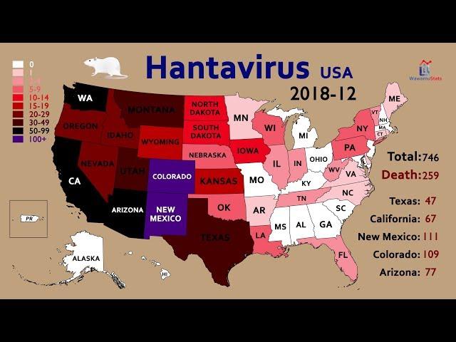 Map Timelapse of the Hantavirus in the USA (1993-2018)