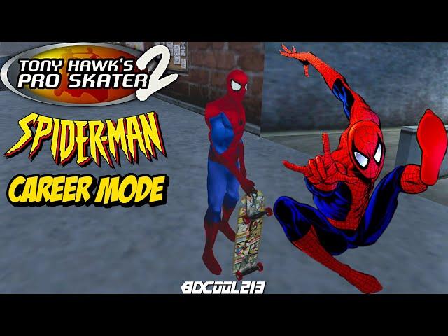 Tony Hawk's Pro Skater 2 Spider-Man Career Mode Gameplay | Dreamcast