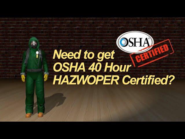 OSHA 40 Hour HAZWOPER Training