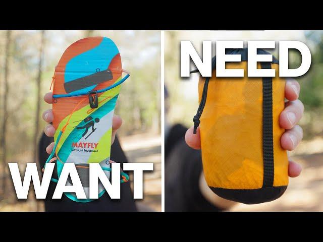 What you NEED vs What You WANT to take Backpacking