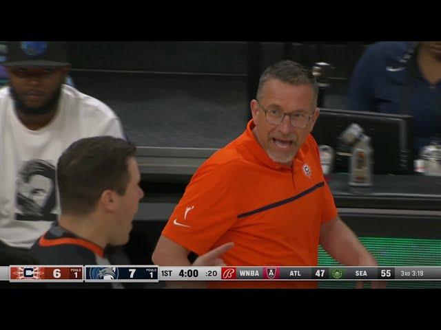 Ref Gives Coach Technical Foul In Reaction Making A HORRIBLE Call On The Play Before #WNBA