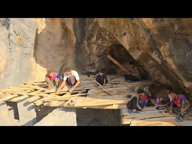 Endless Endeavors: The Story of Finishing the Roof Boards of the House and Living in the Cave