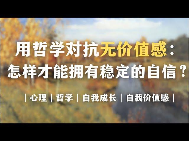 用哲学对抗无价值感：怎样获得稳定的自信？｜心理｜自尊｜自恋｜自我成长