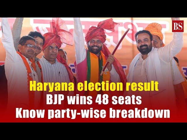 Haryana election result: BJP wins 48 seats; know party-wise breakdown | Vinesh Phogat | BJP