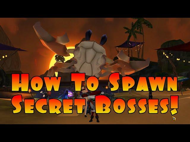 AQ3D How To Spawn 3 SECRET Bosses In Hero's Cove! Rare Drops?! AdventureQuest 3D