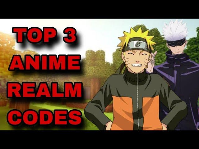 *2024* TOP 3 BEST ANIME REALM CODES FOR MINECRAFT BEDROCK EDITION!