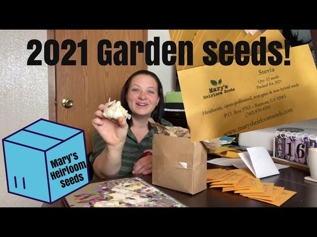 Seed UNBOXING | Mary’s Heirloom Seeds | Garden 2021 | The Shearin Homestead