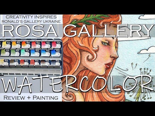 ROSA GALLERY WATERCOLOR REVIEW Professional Art Supply Painting Set Ronald's Ukraine Swatch + Demo