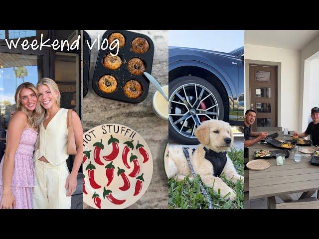 WEEKEND VLOG: home workout, photoshoot, brunch with the girls + time with friends