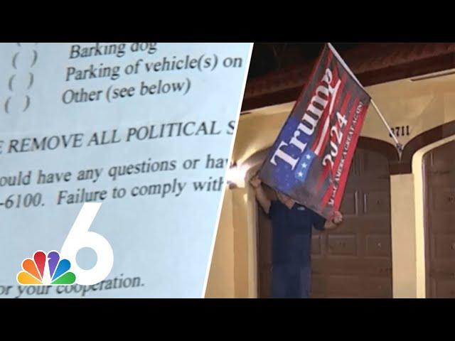 Homeowners outraged after being asked to remove Trump signs from homes