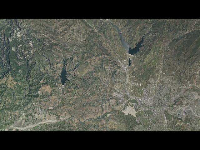 Santa Clara River, California, St Francis Dam to Pacific Ocean; aerial imagery, slope on 1-meter DEM