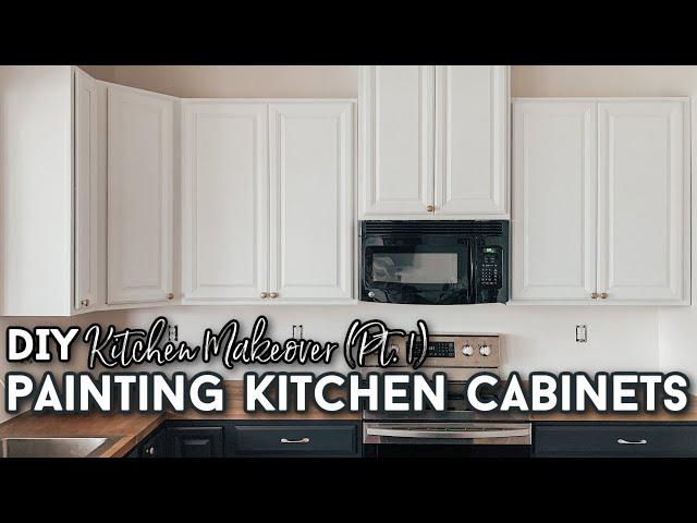 How To Paint Kitchen Cabinets Professionally Without Sanding | DIY Kitchen Makeover (Part 1)