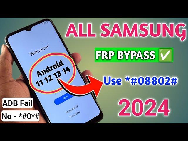 All Samsung Phone FRP Bypass Android 11 12 13 14 Adb Enable Fail || No *#0*# - No Need Unlock Tool