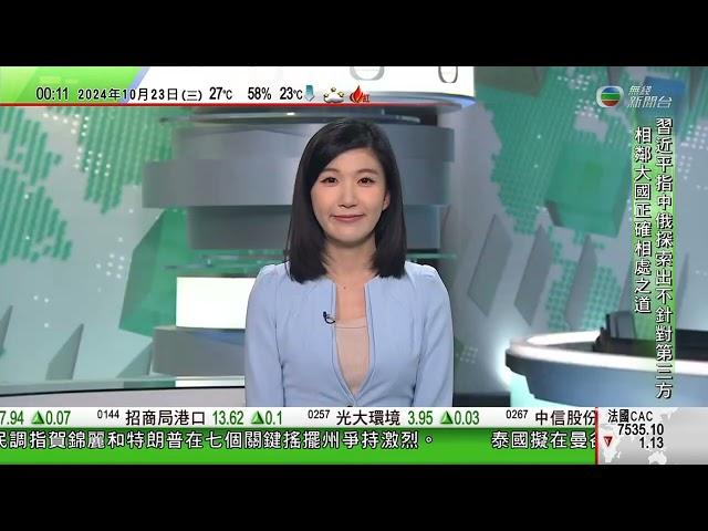 無綫TVB 0030新聞報道｜中東局勢 以軍空襲黎巴嫩貝魯特郊區建築物 稱目標內有真主黨設施｜遼寧等多處沿海地區先後現海水倒灌 專家指與風暴潮疊加天文大潮有｜習近平晤普京｜20241023