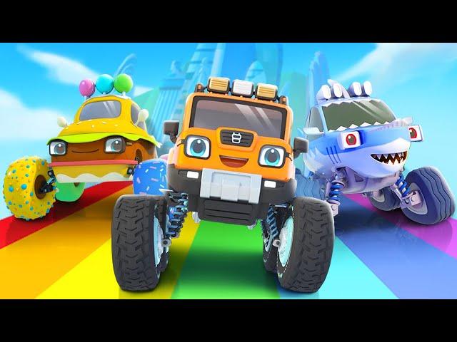 Monster Truck, Shark Truck, Ice Cream Truck | Monter Trucks | Kids Song | BabyBus - Cars World