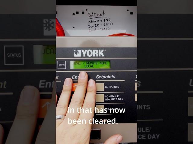 Resetting Alarm on YL panel York