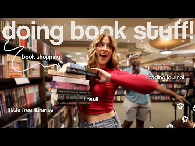 lets do book stuff ️ [bookshopping + haul, reading journal, little free libraries & more!!]