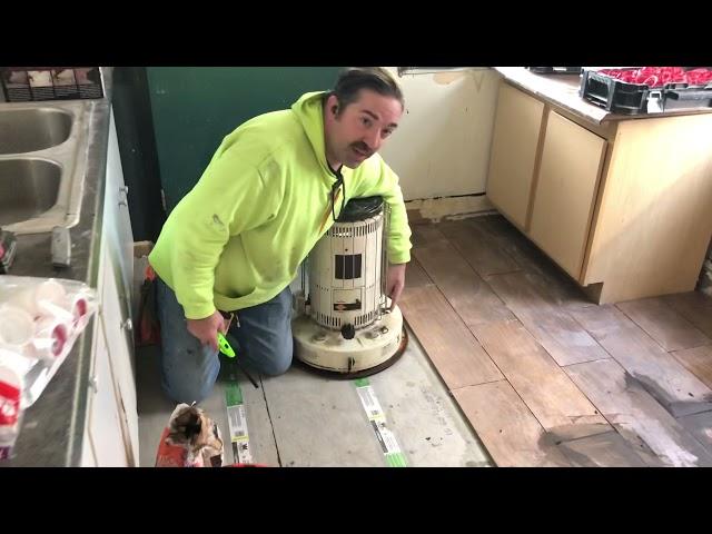 Lighting an indoor kerosene heater!