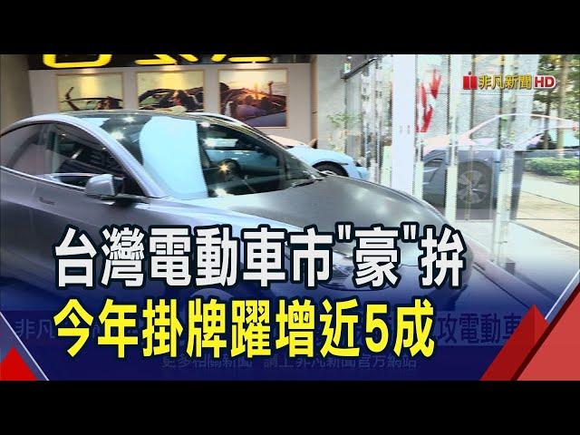 特斯拉.納智捷當心追兵 雙B.保時捷也飆進台灣電動車市! BMW今年挑戰6千輛 賓士:掛牌年增兩位數｜非凡財經新聞｜20241224