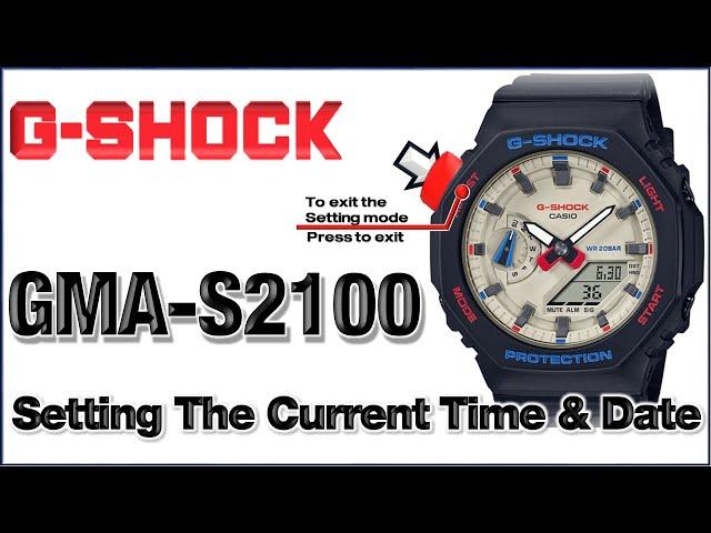 GMA-S2100 G-Shock Module 5611 How to Set Time, Date, Home City,DTS, 12/24H, Key Tone, Light Duration