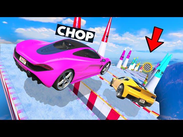 GTA 5 CHOP AND FROSTY GO DOWN THE RAMP AT EXTREME SPEED