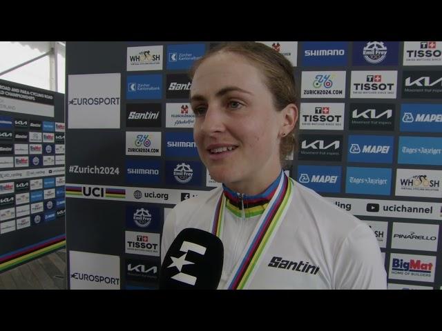 Grace Brown - Interview at the finish - World Championships ITT (Zürich) 2024