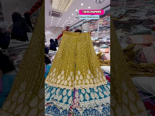 OFFER‼️₹1695Heavy Work Plazzos #ahmedbhaikasaazdesigner Kishan Bagh #youtubeshorts #shorts