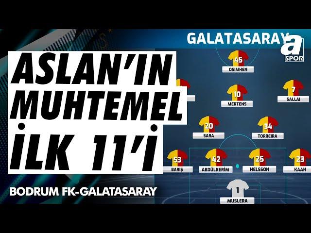 Galatasaray'ın Bodrum FK Karşısındaki Muhtemel İlk 11'i / A Spor / Panorama / 22.11.2024