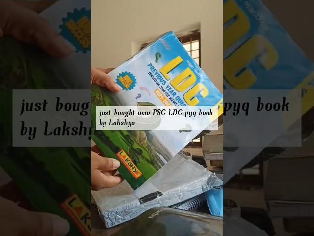 Bought a new LDC pyq book by #lakshya ..#keralapsc #ldc #ldc2024_preparation #lakshyakerala #psc
