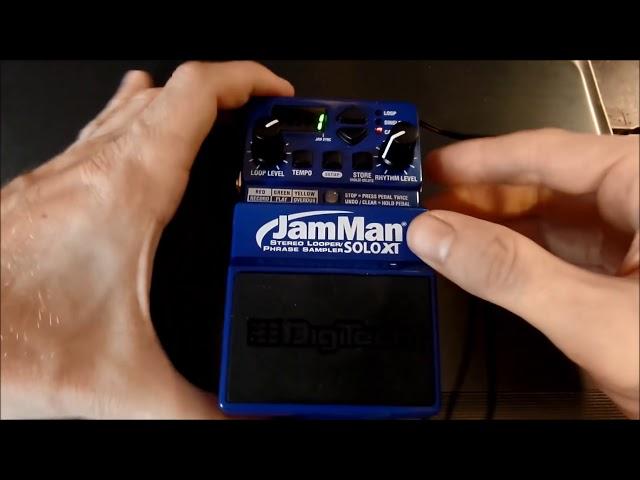 DigiTech JamMan Solo XT basic tutorial instructions