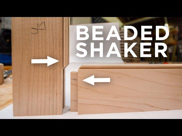 Beaded shaker cabinet door with a JACK MITER