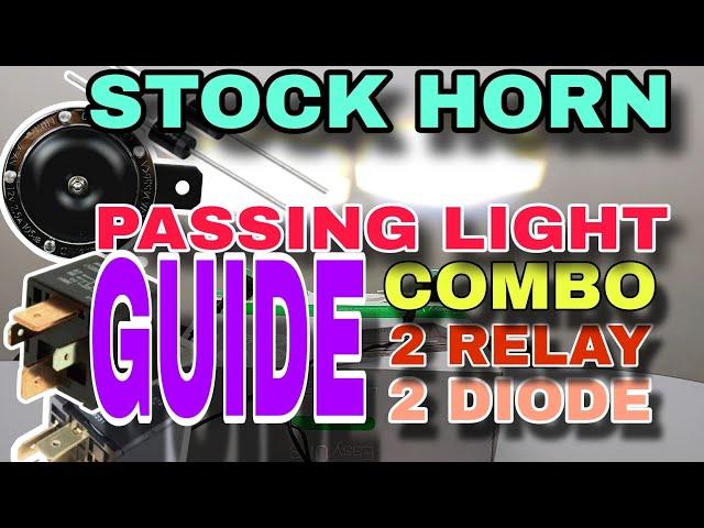 Easy Guide   Mini Driving Light V1 + 2 Relay + Horn Combo Passing Light + 2 diodes@PapaLans