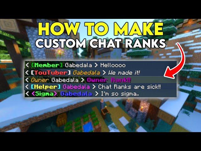 How to Make Custom Chat Ranks in Minecraft Bedrock!