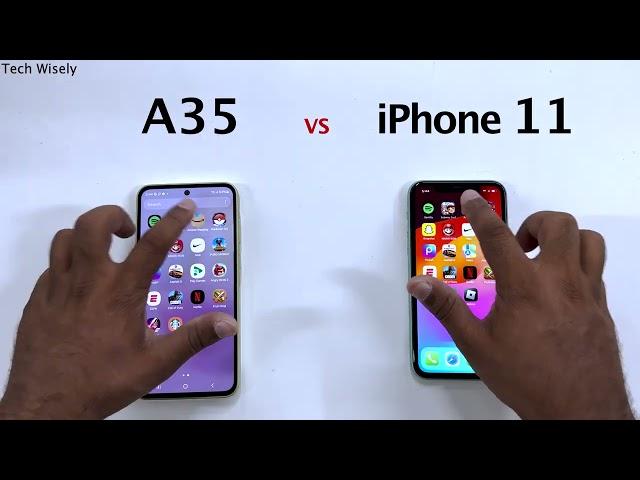 SAMSUNG A55 vs iPhone 11 - Speed Test