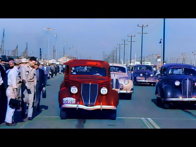 The streets of Los Angeles in the 1940s