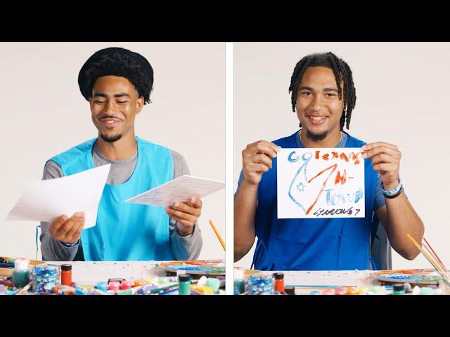 NFL Rookies Attempt to Draw their Team Logo