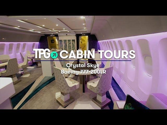 World’s Largest Charter Jet | Luxury Crystal Skye 777-200LR | Cabin Tours