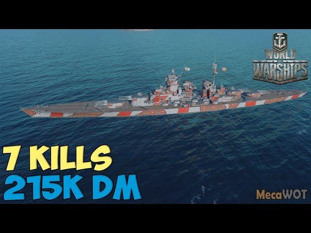 World of WarShips | Großer Kurfürst | 7 KILLS | 215K Damage - Replay Gameplay 1080p 60 fps