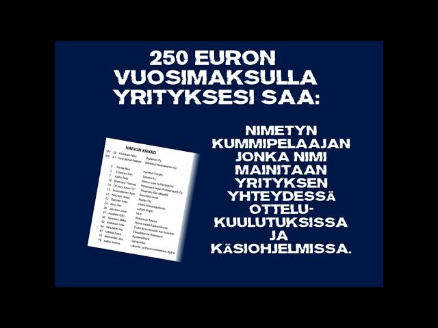 Kummiyritykseksi Harjun Kiekon A-nuorille