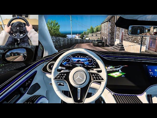 2022 Mercedes Benz EQS 580 4MATIC - Euro Truck Simulator 2 [Steering Wheel Gameplay]